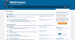 Desktop Screenshot of math-forums.com